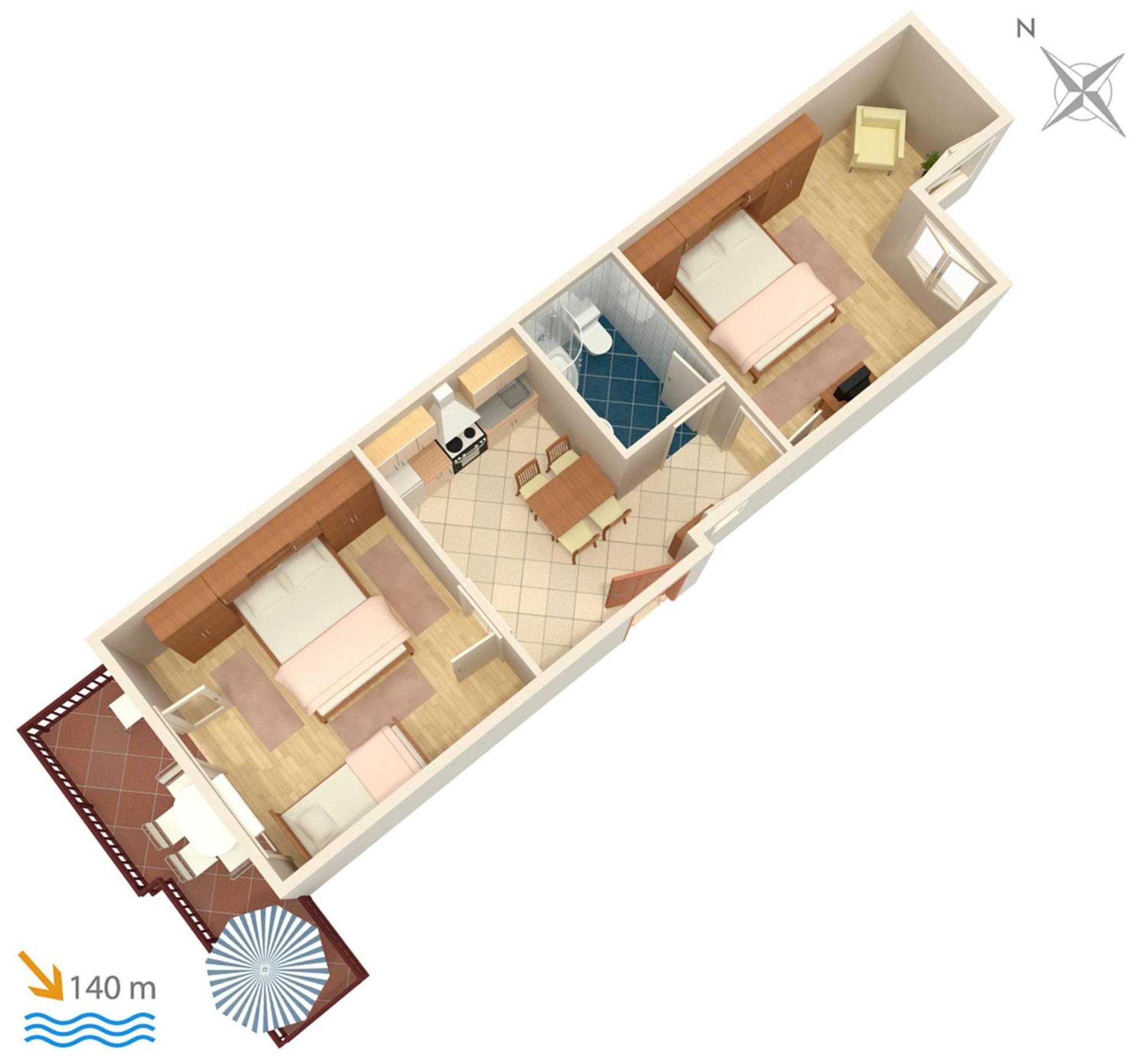 Apartments And Rooms By The Sea Brela, Makarska - 2752 Ngoại thất bức ảnh